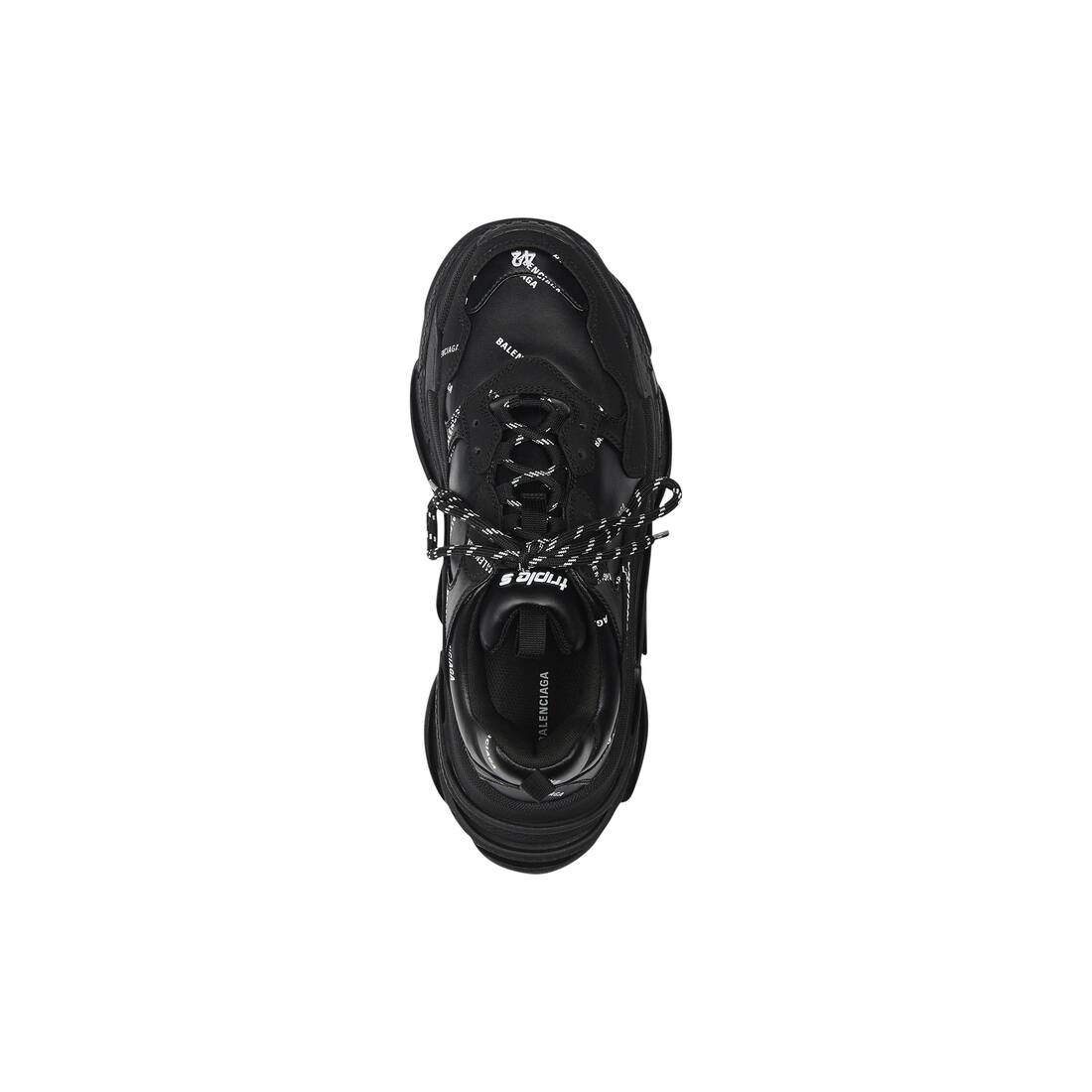 Men’s Triple S Sneaker Allover Logo in Black - Image 4